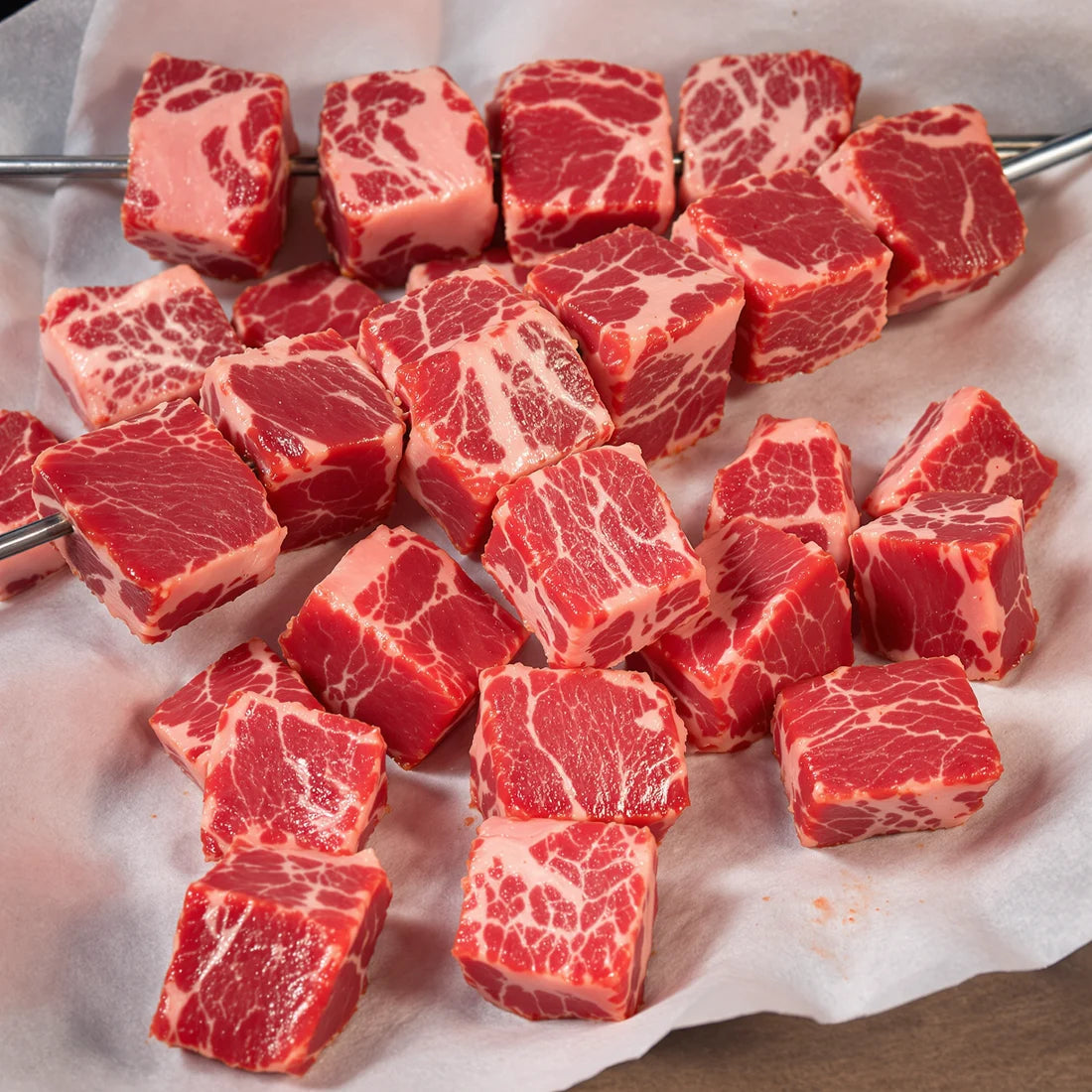 AAA Alberta Beef Kabobs (Pre-Cubed) — Case of 26